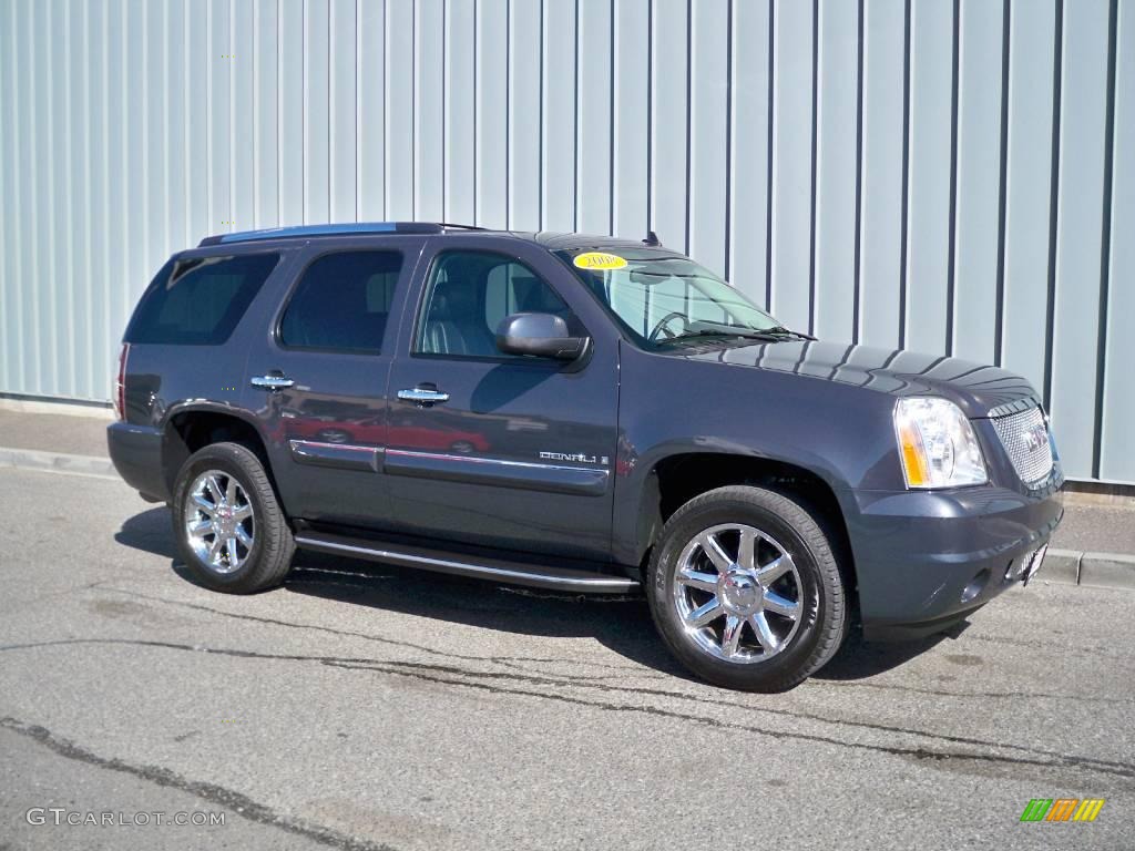 2008 Yukon Denali AWD - Dark Slate Metallic / Ebony photo #1