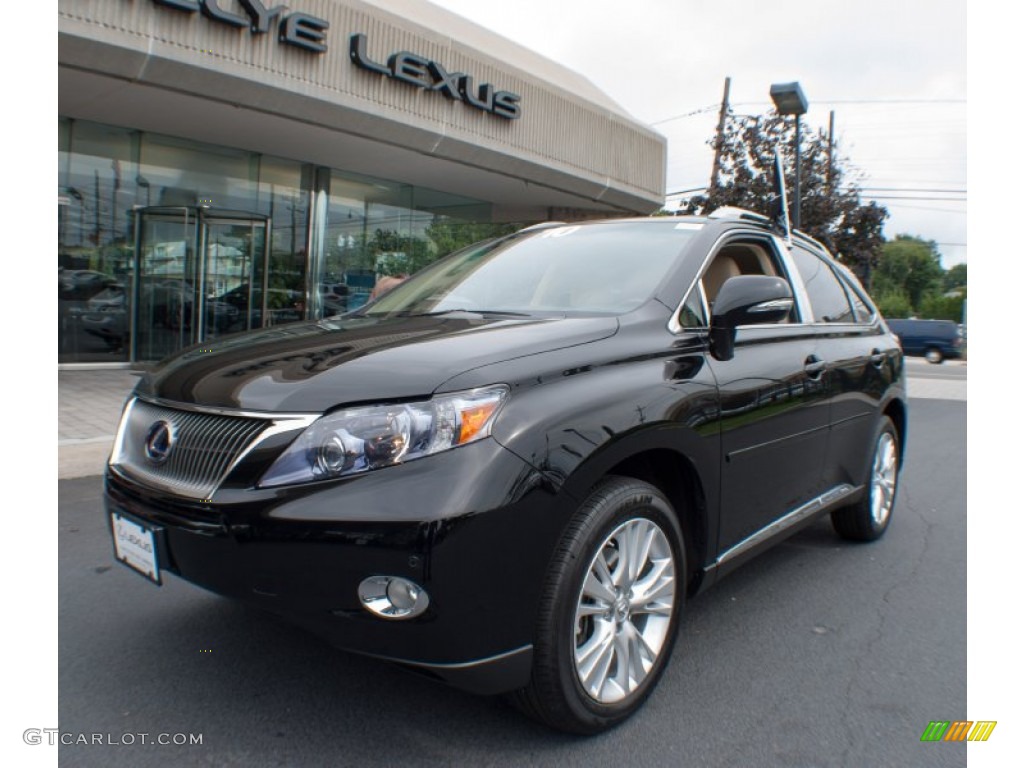 2010 RX 450h AWD Hybrid - Obsidian Black / Parchment/Brown Walnut photo #1