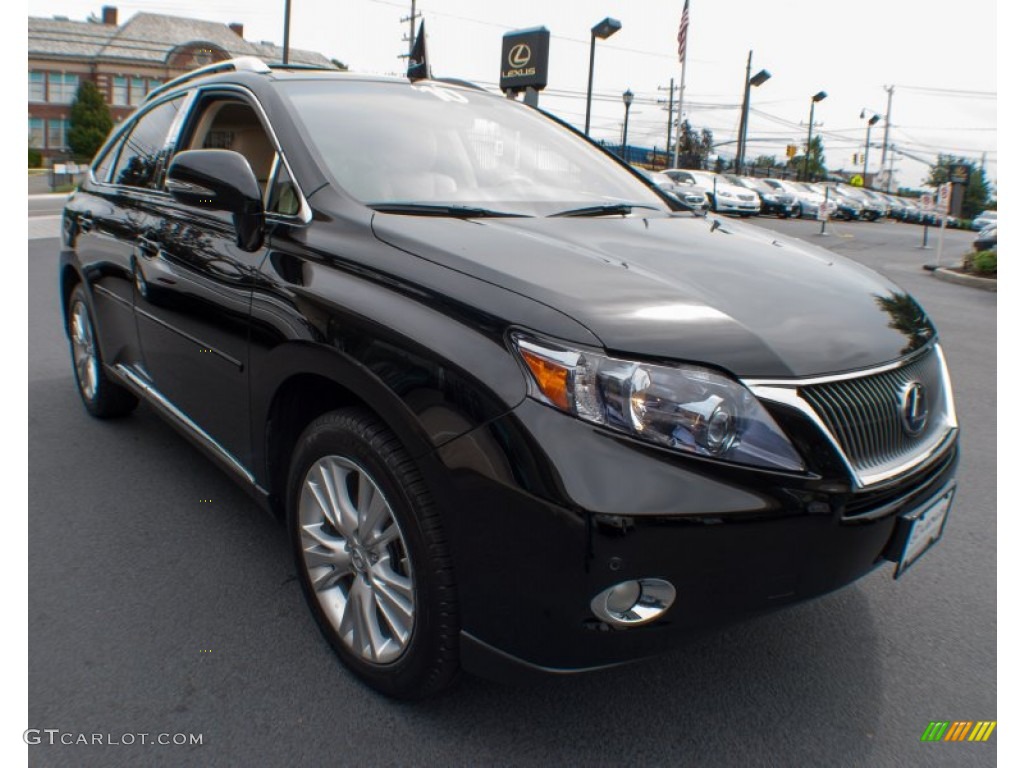 2010 RX 450h AWD Hybrid - Obsidian Black / Parchment/Brown Walnut photo #7