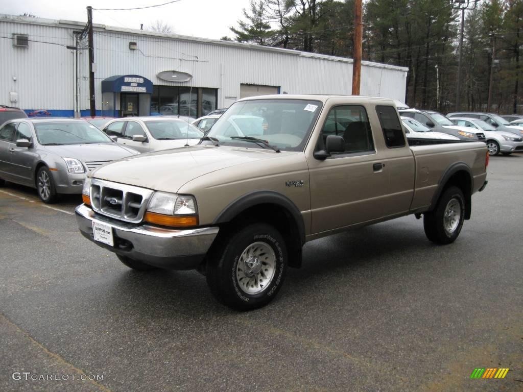 1999 Ranger XLT Extended Cab 4x4 - Harvest Gold Metallic / Medium Prairie Tan photo #8