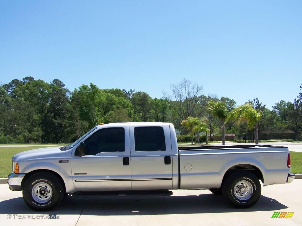 2000 F250 Super Duty XL Crew Cab - Silver Metallic / Medium Graphite photo #6