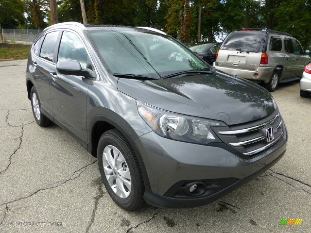 2012 CR-V EX-L 4WD - Polished Metal Metallic / Gray photo #6