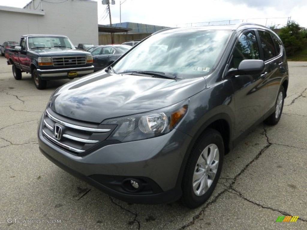 2012 CR-V EX-L 4WD - Polished Metal Metallic / Gray photo #8