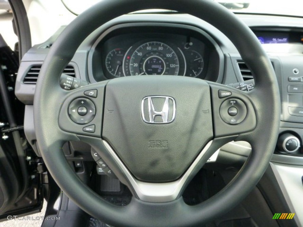 2012 CR-V EX 4WD - Crystal Black Pearl / Black photo #17