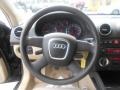 2006 Audi A3 Beige Interior Steering Wheel Photo