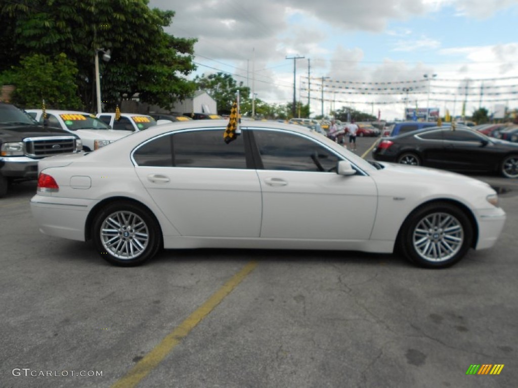 2004 7 Series 745Li Sedan - Alpine White / Dark Beige/Beige III photo #5