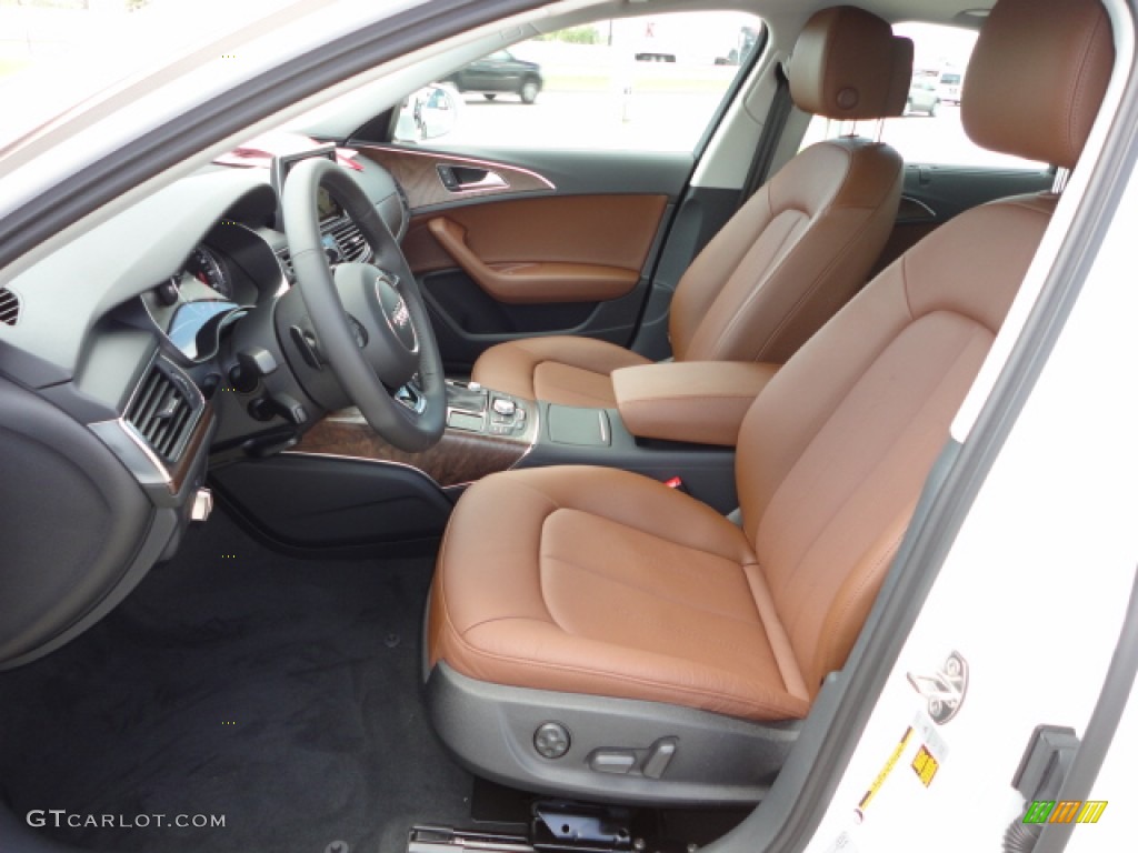 Nougat Brown Interior 2013 Audi A6 2.0T Sedan Photo #70450666
