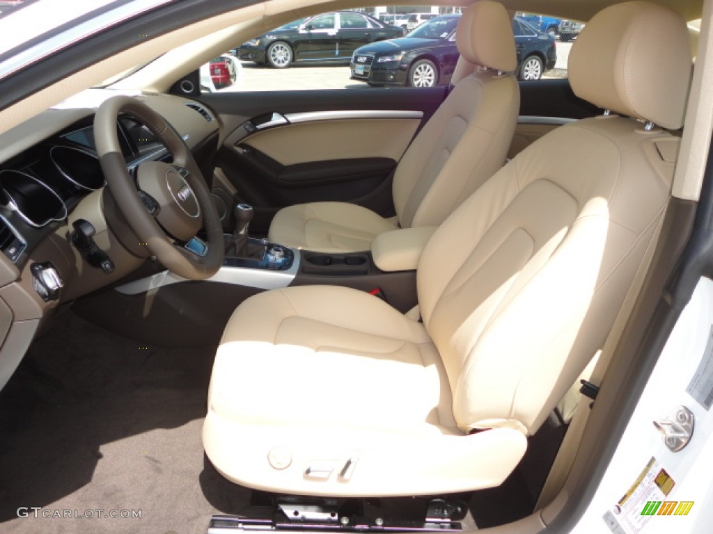 Velvet Beige/Moor Brown Interior 2013 Audi A5 2.0T quattro Coupe Photo #70451341