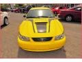 2001 Zinc Yellow Metallic Ford Mustang GT Coupe  photo #10