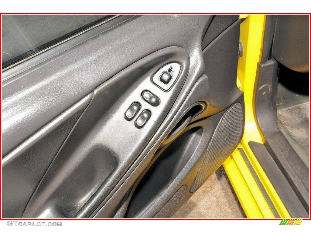 2001 Mustang GT Coupe - Zinc Yellow Metallic / Dark Charcoal photo #13