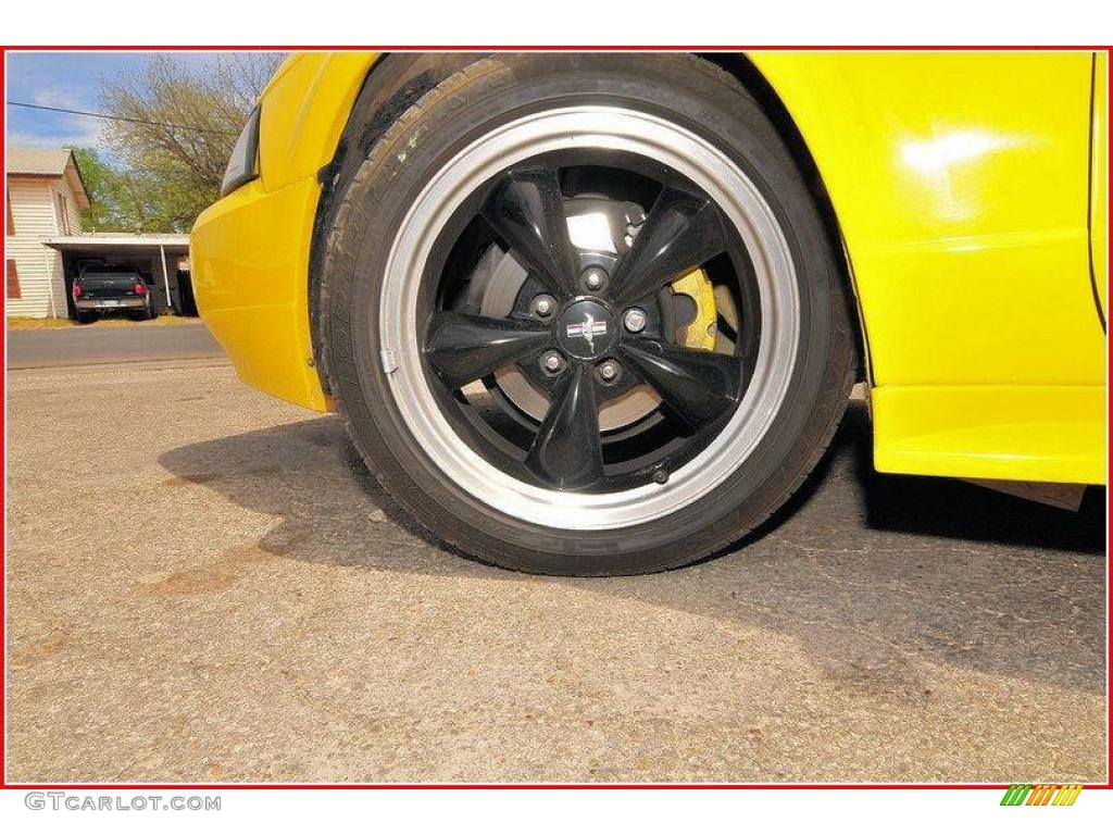 2001 Mustang GT Coupe - Zinc Yellow Metallic / Dark Charcoal photo #21