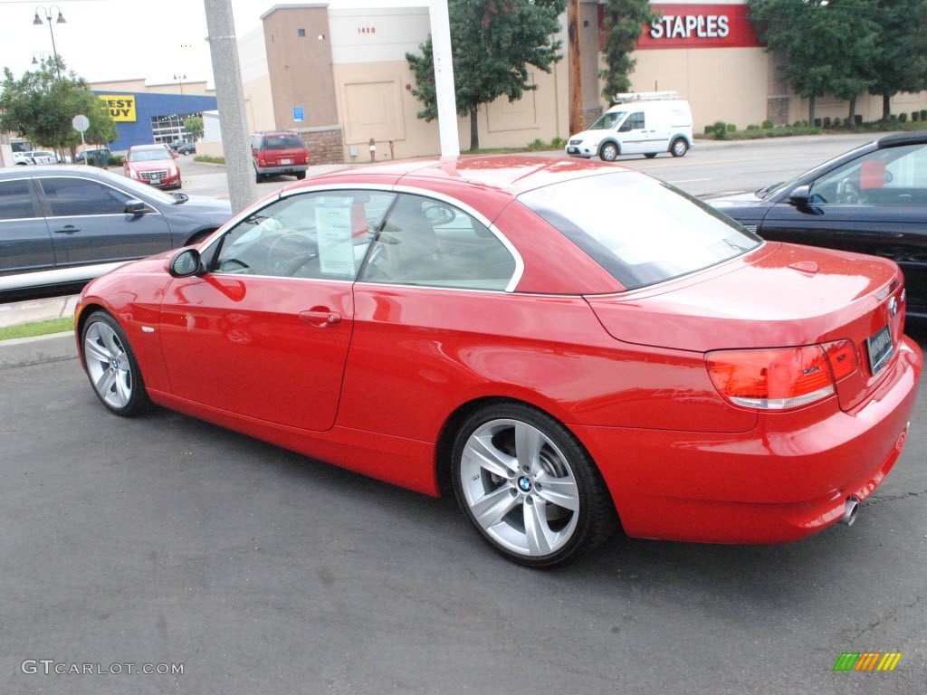 2007 3 Series 335i Convertible - Crimson Red / Cream Beige photo #12