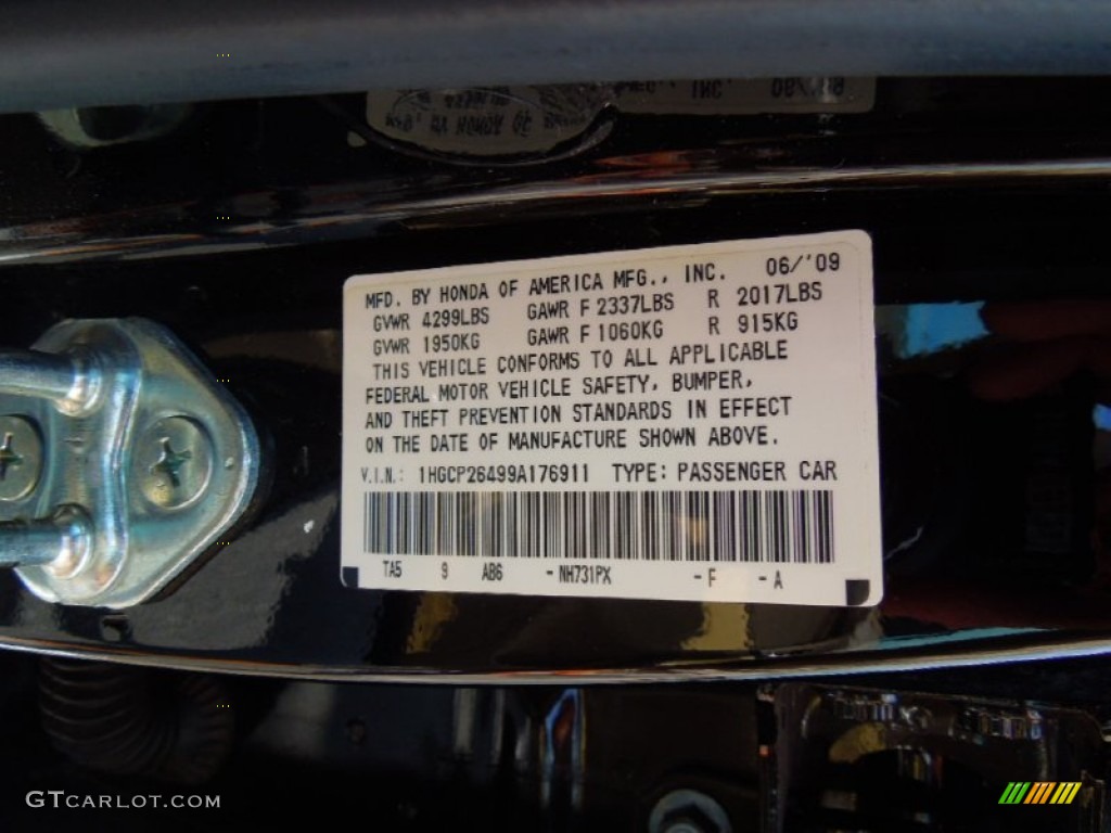 2009 Accord LX-P Sedan - Crystal Black Pearl / Ivory photo #7