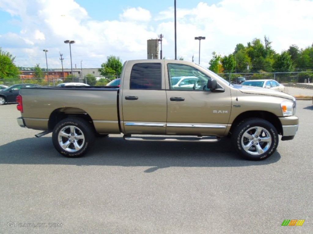 2008 Ram 1500 SLT Quad Cab 4x4 - Light Khaki Metallic / Khaki photo #3