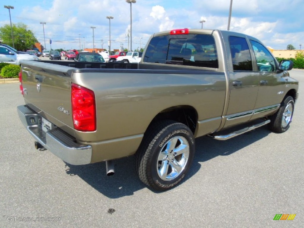 2008 Ram 1500 SLT Quad Cab 4x4 - Light Khaki Metallic / Khaki photo #6