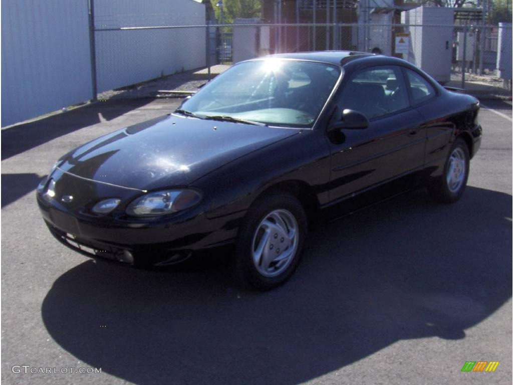 2002 Escort ZX2 Coupe - Black / Medium Prairie Tan photo #1