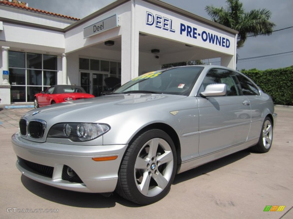 2006 3 Series 325i Coupe - Titanium Silver Metallic / Black photo #1