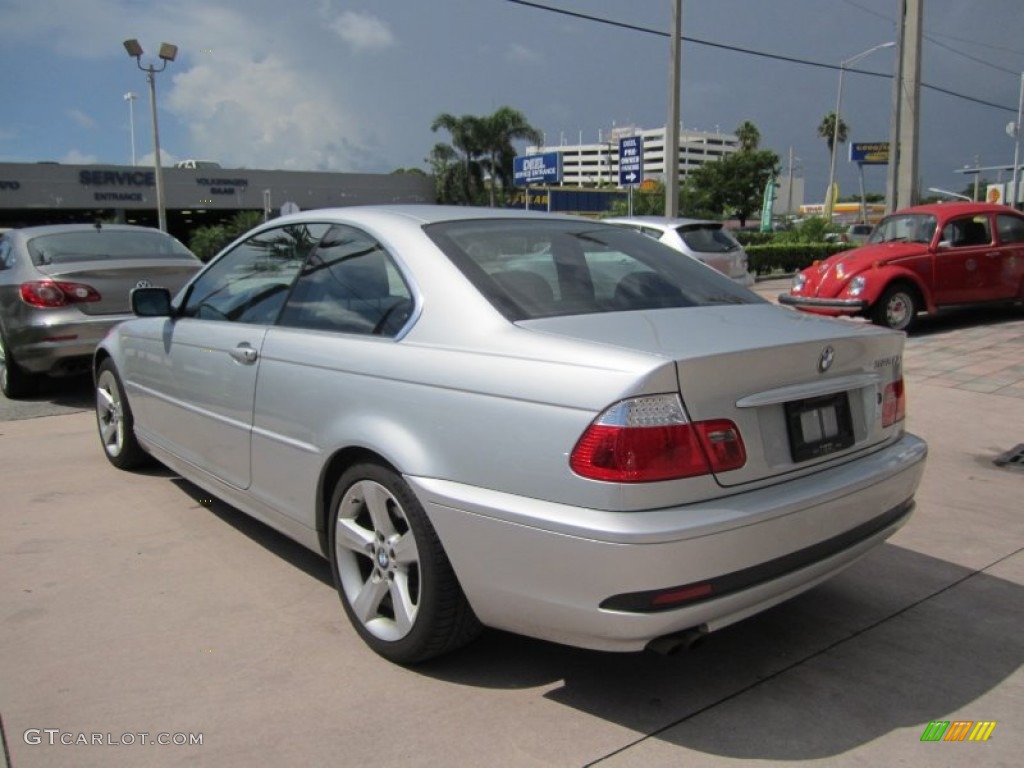 2006 3 Series 325i Coupe - Titanium Silver Metallic / Black photo #3