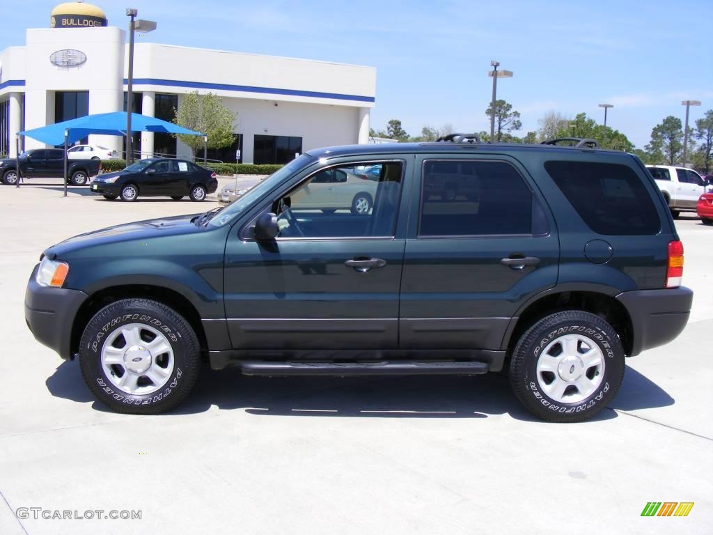 2003 Escape XLT V6 - Aspen Green Metallic / Medium Dark Pebble photo #2