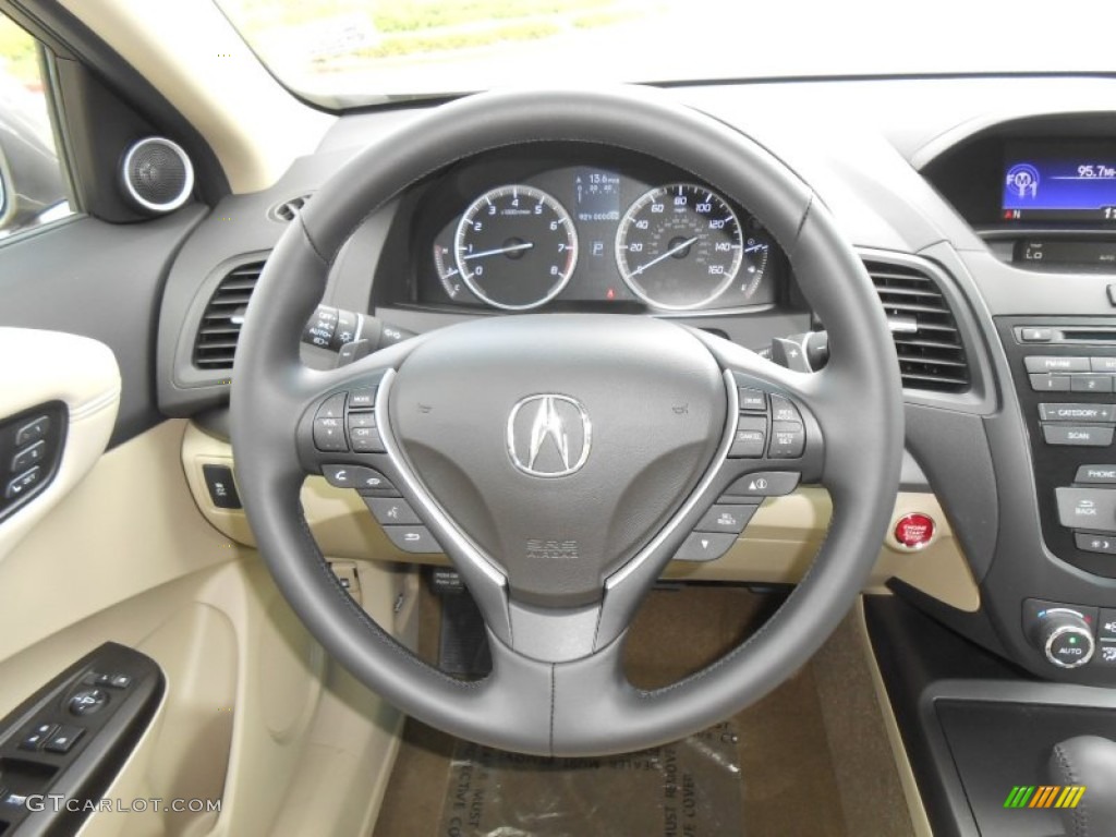 2013 Acura RDX Standard RDX Model Parchment Steering Wheel Photo #70456477