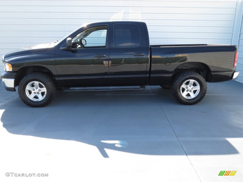 2002 Ram 1500 ST Quad Cab 4x4 - Black / Dark Slate Gray photo #5