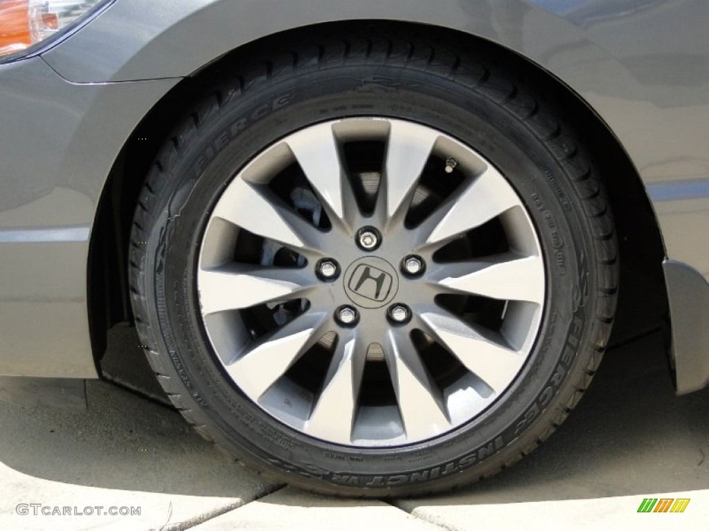 2010 Civic EX Coupe - Polished Metal Metallic / Gray photo #31