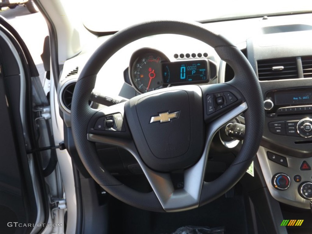 2012 Sonic LT Sedan - Silver Ice Metallic / Jet Black/Brick photo #10