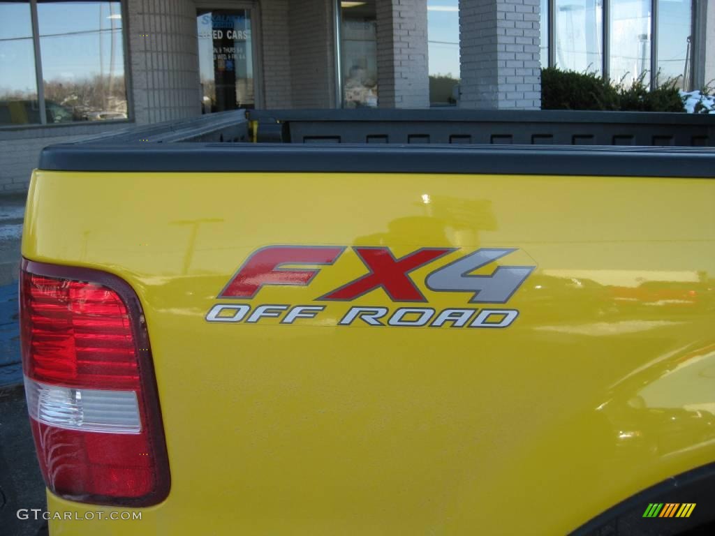 2004 F150 FX4 SuperCrew 4x4 - Blazing Yellow / Black/Medium Flint photo #5