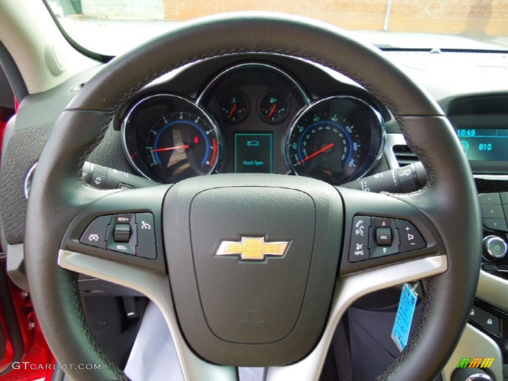 2012 Chevrolet Cruze LT/RS Jet Black Steering Wheel Photo #70459144