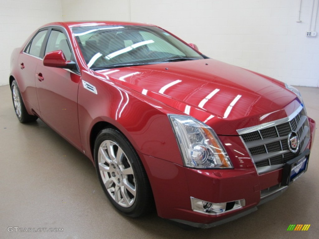 2009 CTS 4 AWD Sedan - Crystal Red / Cashmere/Cocoa photo #1