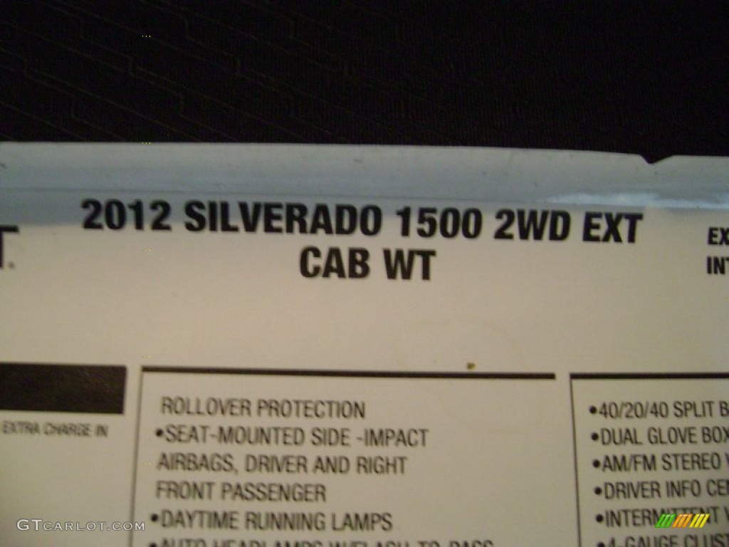 2012 Silverado 1500 Work Truck Extended Cab - Silver Ice Metallic / Dark Titanium photo #12