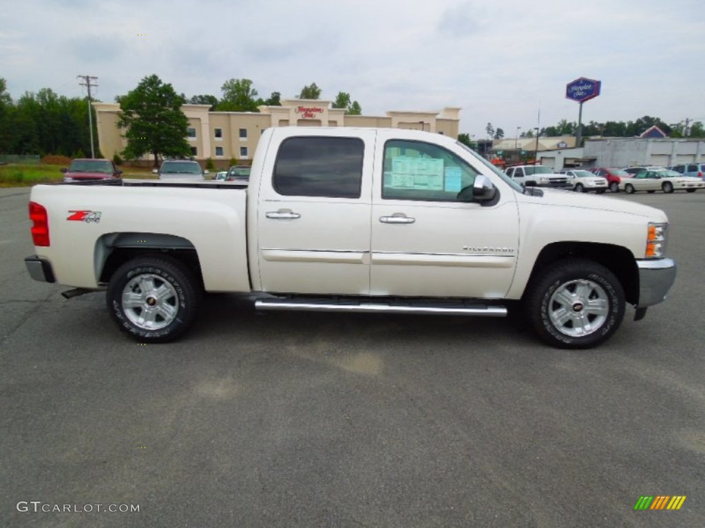 2012 Silverado 1500 LT Crew Cab 4x4 - White Diamond Tricoat / Light Cashmere/Dark Cashmere photo #6