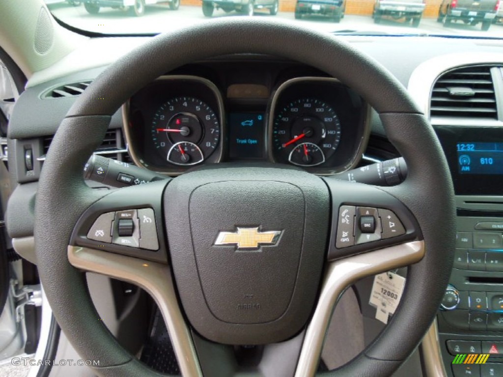 2013 Chevrolet Malibu LS Jet Black/Titanium Steering Wheel Photo #70461772