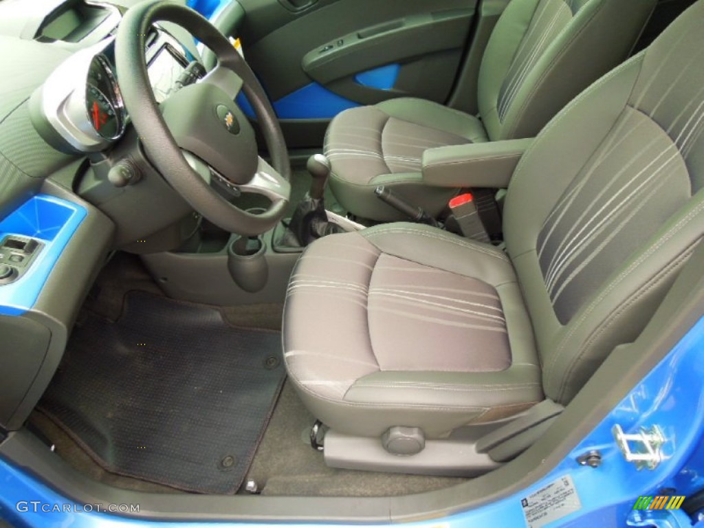 Silver/Blue Interior 2013 Chevrolet Spark LT Photo #70461946
