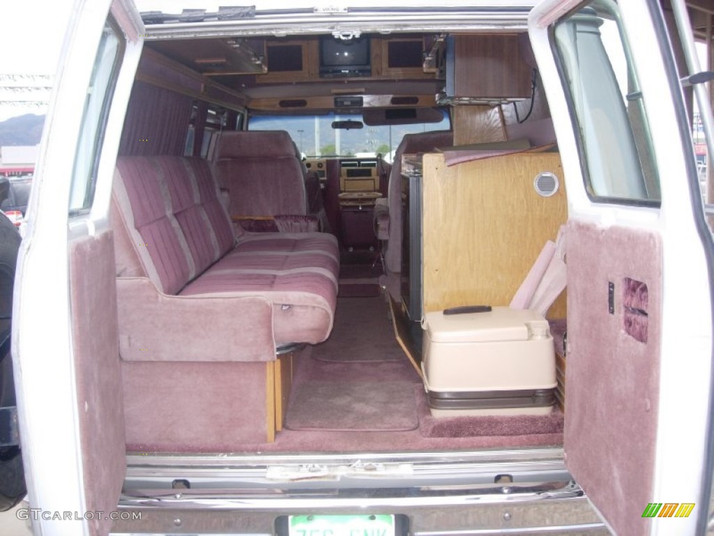 1990 Chevy Van G20 Passenger Conversion - Gray Metallic / Burgundy photo #3