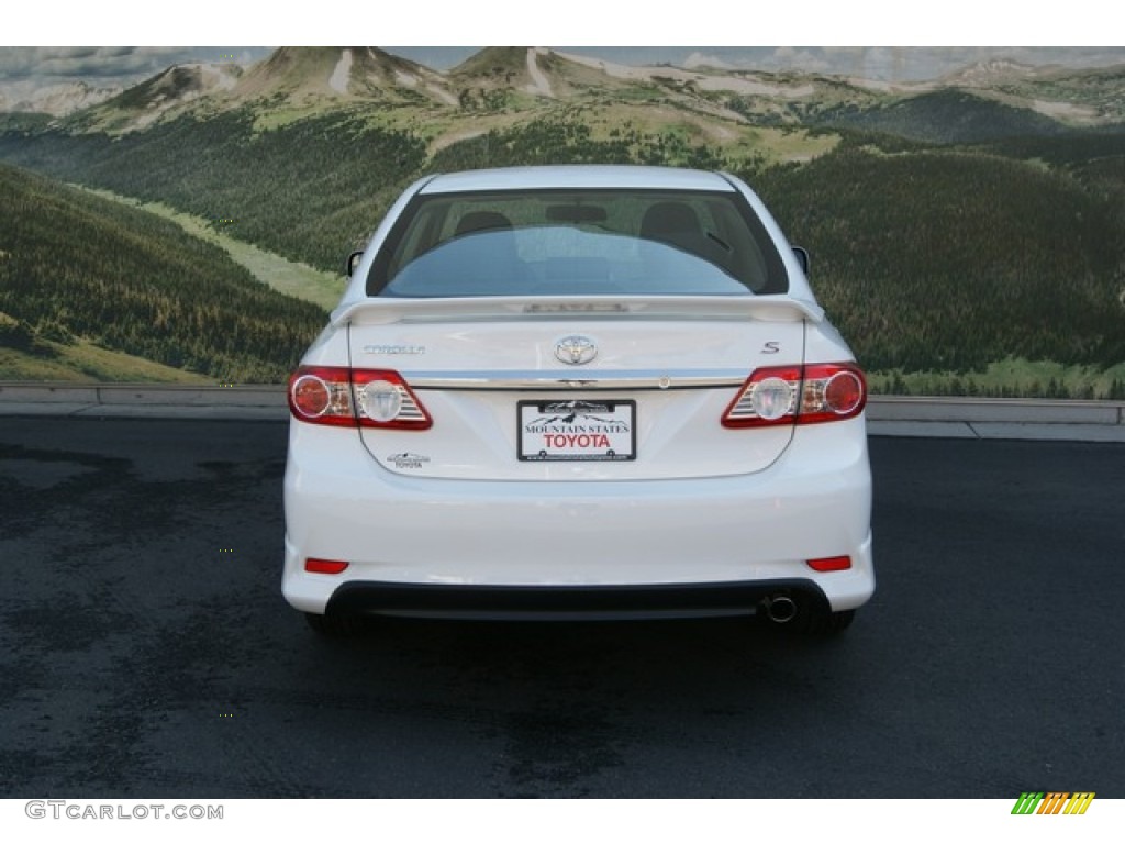 2013 Corolla S - Super White / Dark Charcoal photo #4