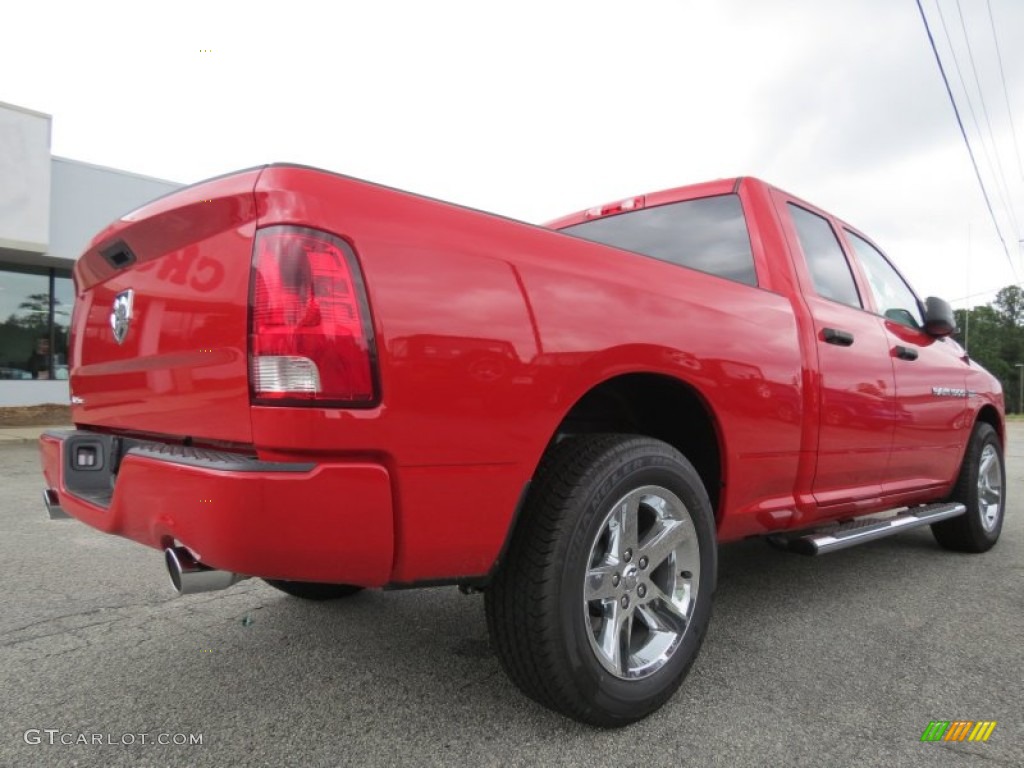 2012 Ram 1500 Express Quad Cab - Flame Red / Dark Slate Gray/Medium Graystone photo #7