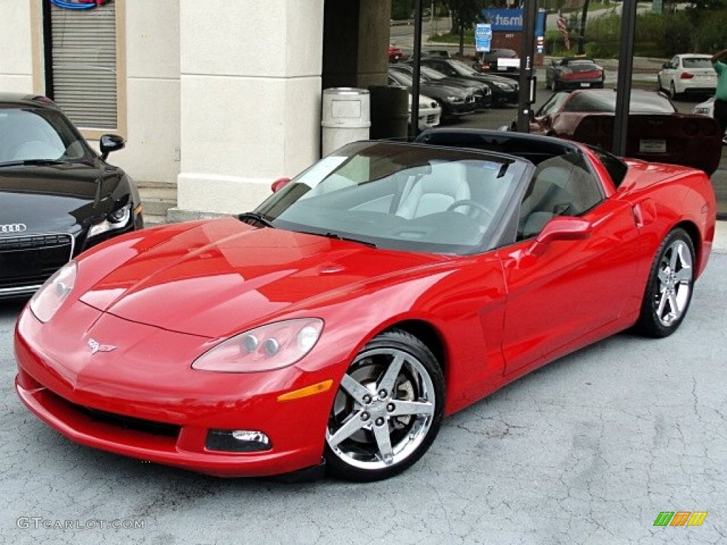 2005 Corvette Coupe - Precision Red / Steel Grey photo #2