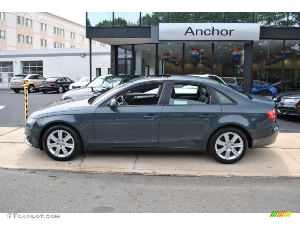 2010 A4 2.0T quattro Sedan - Meteor Gray Pearl Effect / Black photo #3