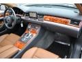 2009 Audi A8 Amaretto/Black Valcona Leather Interior Dashboard Photo
