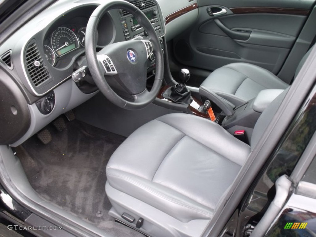 Gray Interior 2007 Saab 9-3 2.0T Sport Sedan Photo #70467070