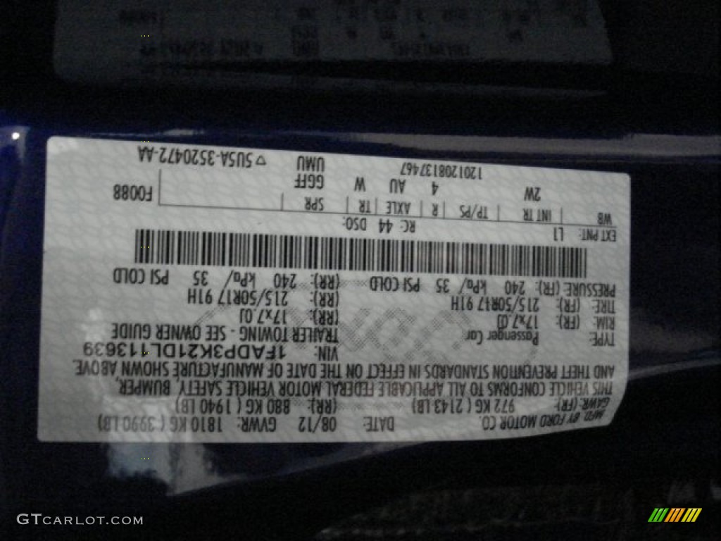 2013 Focus Color Code L1 for Performance Blue Photo #70469291