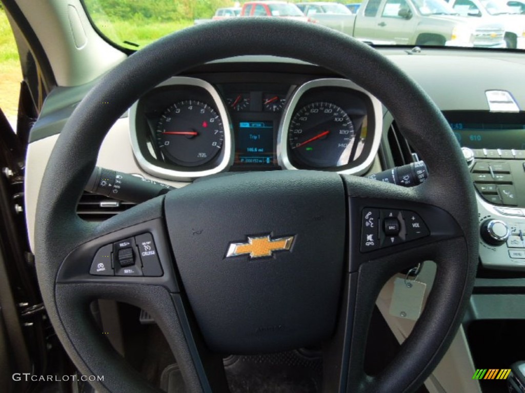 2013 Chevrolet Equinox LS Light Titanium/Jet Black Steering Wheel Photo #70469620