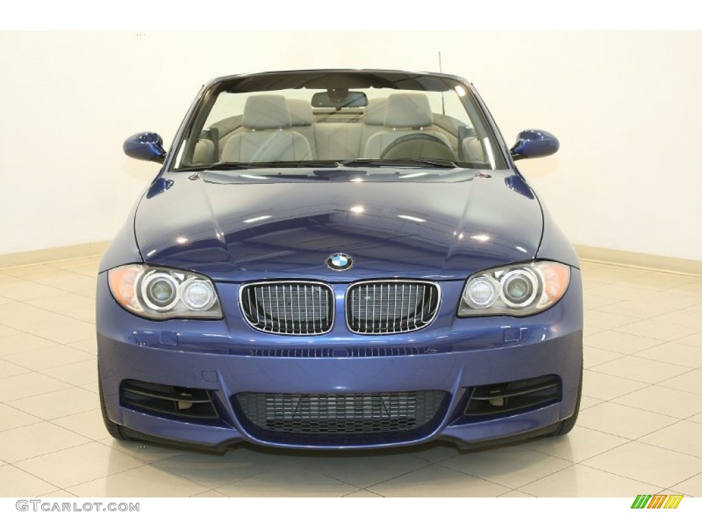 2008 1 Series 135i Convertible - Montego Blue Metallic / Taupe photo #2