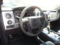2012 Ford F150 Raptor Black Leather/Cloth with Blue Accent Interior Steering Wheel Photo