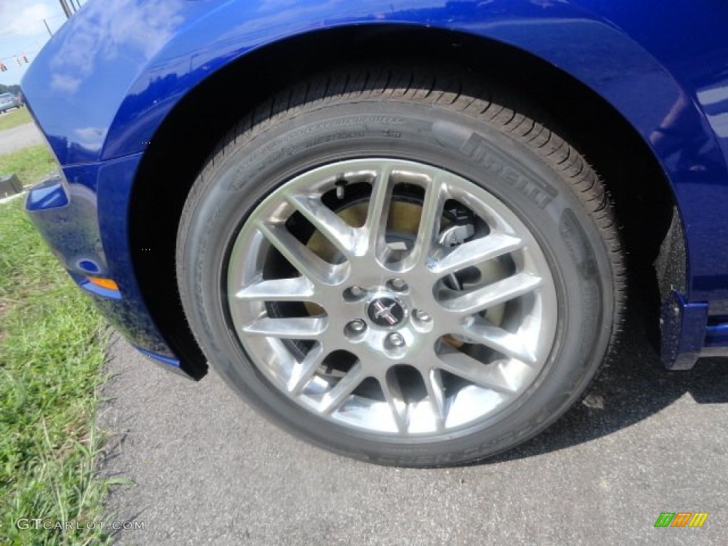2013 Mustang V6 Premium Coupe - Deep Impact Blue Metallic / Charcoal Black photo #1