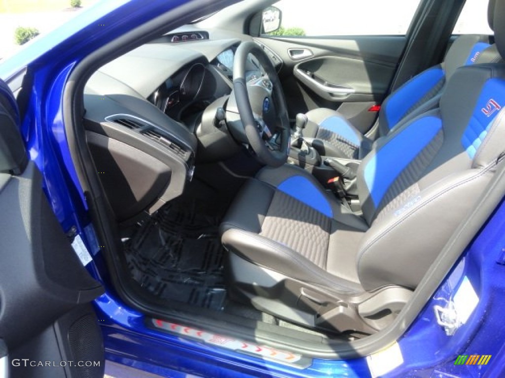 ST Performance Blue Recaro Seats Interior 2013 Ford Focus ST Hatchback Photo #70471486