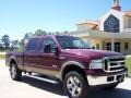 2007 Dark Toreador Red Metallic Ford F250 Super Duty Lariat Crew Cab 4x4  photo #1