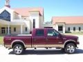 2007 Dark Toreador Red Metallic Ford F250 Super Duty Lariat Crew Cab 4x4  photo #2