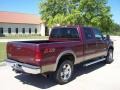 2007 Dark Toreador Red Metallic Ford F250 Super Duty Lariat Crew Cab 4x4  photo #3